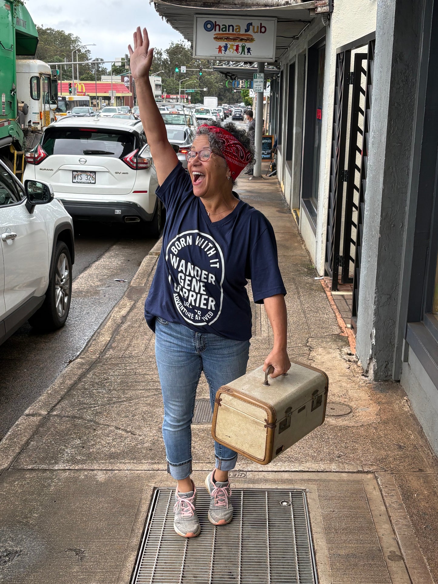 Carrie Wander Gene Carrier Unisex Short Sleeve V-Neck T-Shirt