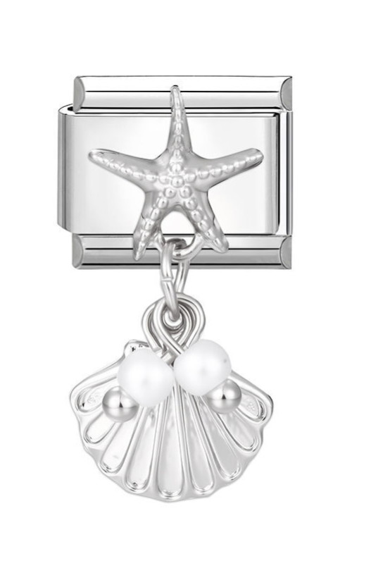 Starfish & Seashell with Pearls