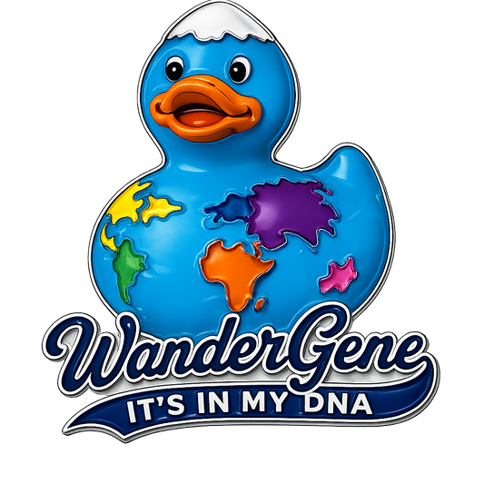 Wander Gene™ Logo and Ducks UV DTF Stickers