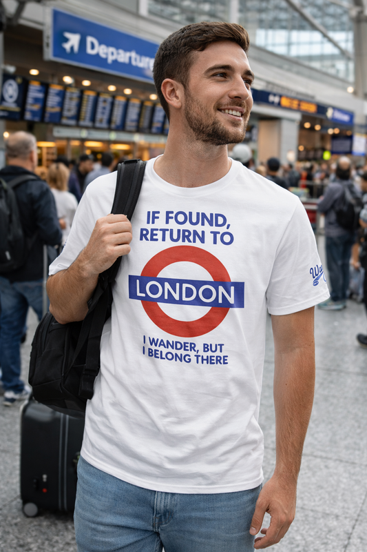 If Found Return to London (can be customized) Unisex t-shirt