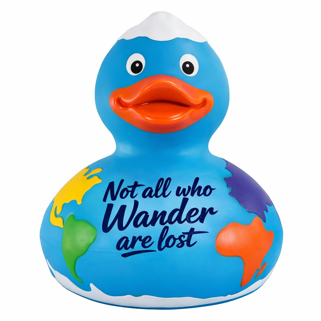 The Wander Gene Signature Travel the World Rubber Duck — Customizable Design