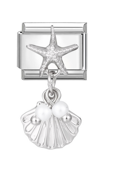 Starfish & Seashell with Pearls